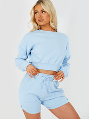 Ribbed Crop Top & Shorts Co-ord