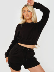 Ribbed Crop Top & Shorts Co-ord