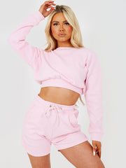 Ribbed Crop Top & Shorts Co-ord