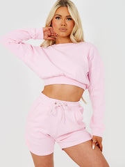 Ribbed Crop Top & Shorts Co-ord