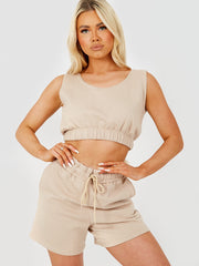 Crop Top & Shorts Fleece Co-ord