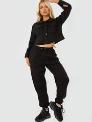 Utility Button Top & Jogger Co-ord