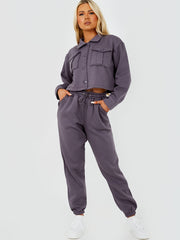 Utility Button Top & Jogger Co-ord