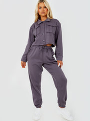 Utility Button Top & Jogger Co-ord
