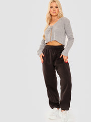 Tie Front Knit Cardigan Top