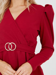 Double Ring Wrap Front Belted Top