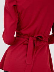 Double Ring Wrap Front Belted Top