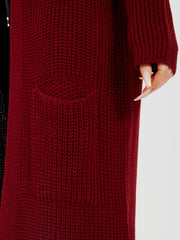 Longline Knitted Open Cardigan