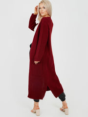 Longline Knitted Open Cardigan