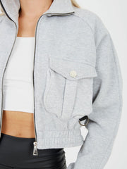 Utility Pocket Thick Cropped Jacket