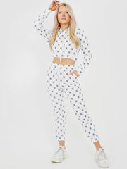 Square Check Cropped Hoodie & Trouser Co-ord