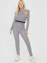 Illusion Print Co-ord With Face Mask