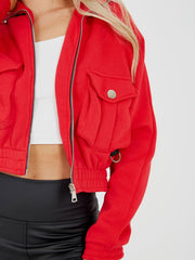 Utility Pocket Thick Cropped Jacket