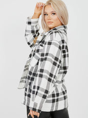 Classic Thick Colour Block Checked Shirt Jacket Shacket