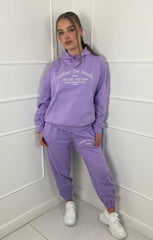 Embroidered Atelier De Mode Hooded Fleece Co-ord