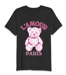 L'Amour Teddy Graphic Printed T-Shirt