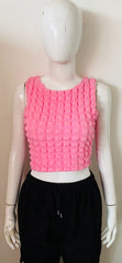 Bubble Textured Crop Top