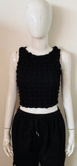 Bubble Textured Crop Top