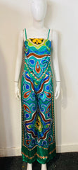 Tropical Print Satin Trouser