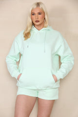 Oversized Hoodie & Shorts Fleece Co-ord