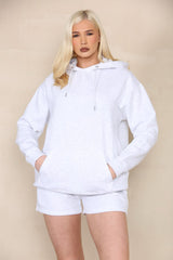 Oversized Hoodie & Shorts Fleece Co-ord