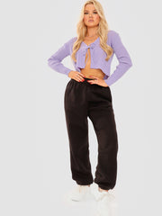 Tie Front Knit Cardigan Top