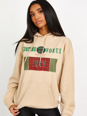 Couture Voeux Graphic Print Hoodie