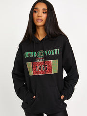 Couture Voeux Graphic Print Hoodie
