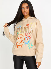 Bonjour grafische print hoodie