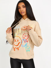 Bonjour grafische print hoodie