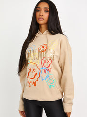 Bonjour grafische print hoodie