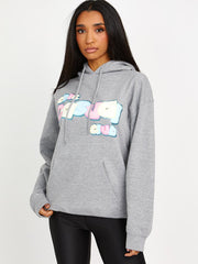 Chic casual club grafische print hoodie