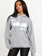 Chic casual club grafische print hoodie