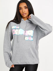 Chic casual club grafische print hoodie