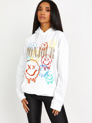 Bonjour grafische print hoodie