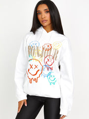Bonjour grafische print hoodie