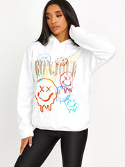 Bonjour grafische print hoodie