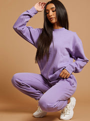 Übergroßes einfaches Sweatshirt & Jogger fahnen Co-ordte