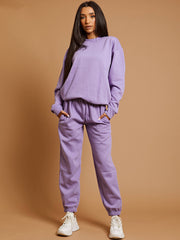 Übergroßes einfaches Sweatshirt & Jogger fahnen Co-ordte