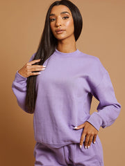 Übergroßes einfaches Sweatshirt & Jogger fahnen Co-ordte