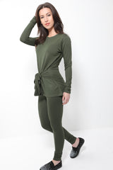 Tie Knot Top And Bottom Loungewear