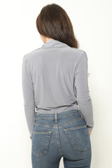 Soft-Touch Wrap Front Bodysuit