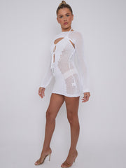 2 -delige gebreide visnetjurk