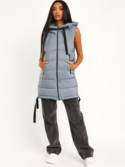 D-Ring Tape Padded Hooded Gilet