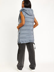 D-Ring Tape Padded Hooded Gilet