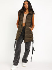 D-Ring Tape Padded Hooded Gilet