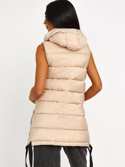D-Ring Tape Padded Hooded Gilet