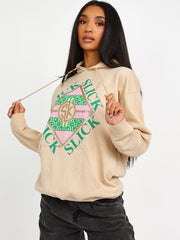 Sudadera con capucha de impresión gráfica elegante