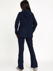 Soft Brushed Ribbed Hoodie & Flare Trouser Co-ord