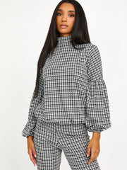 Dogtooth-Ballonhülle Top & Fackelhosen Co-ordte